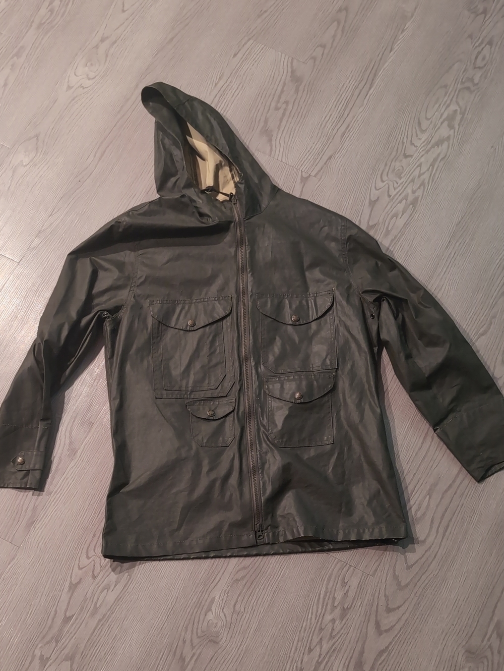 Filson Hooded Raincoat Jacket - Dark Olive